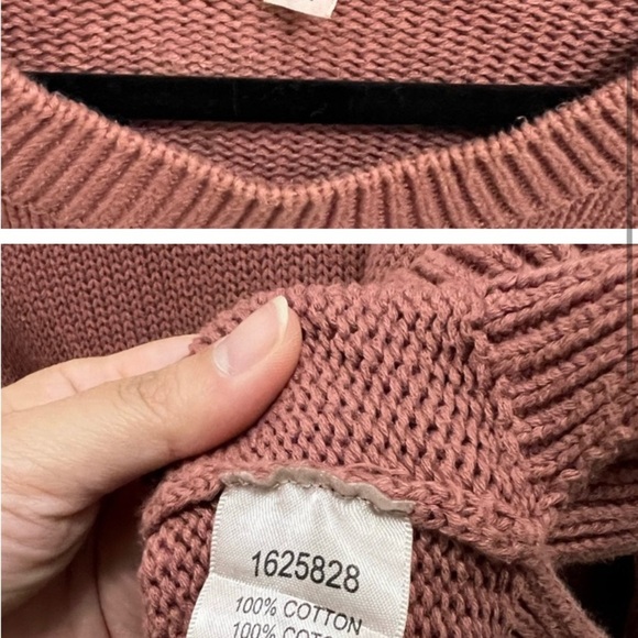 215. Philosophy 100% Cotton Philosophy Women’s salmon pink sweater. - Picture 7 of 7